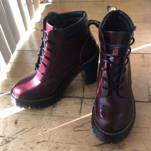 NEVER WORN BURGUNDY DOC MARTENS